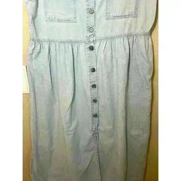 Northwest Blue Vintage cottage core style dress with buttons size large - Picture 7 of 7